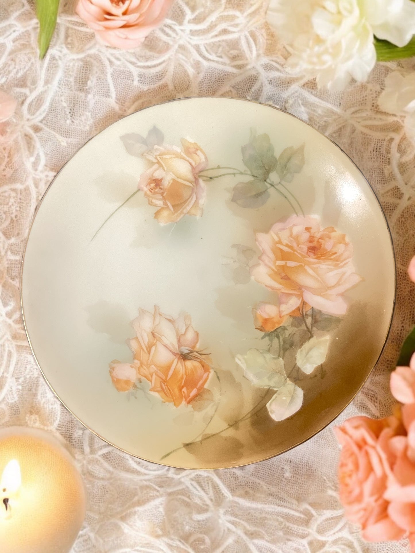 RS Germany Floral Porcelain Plate