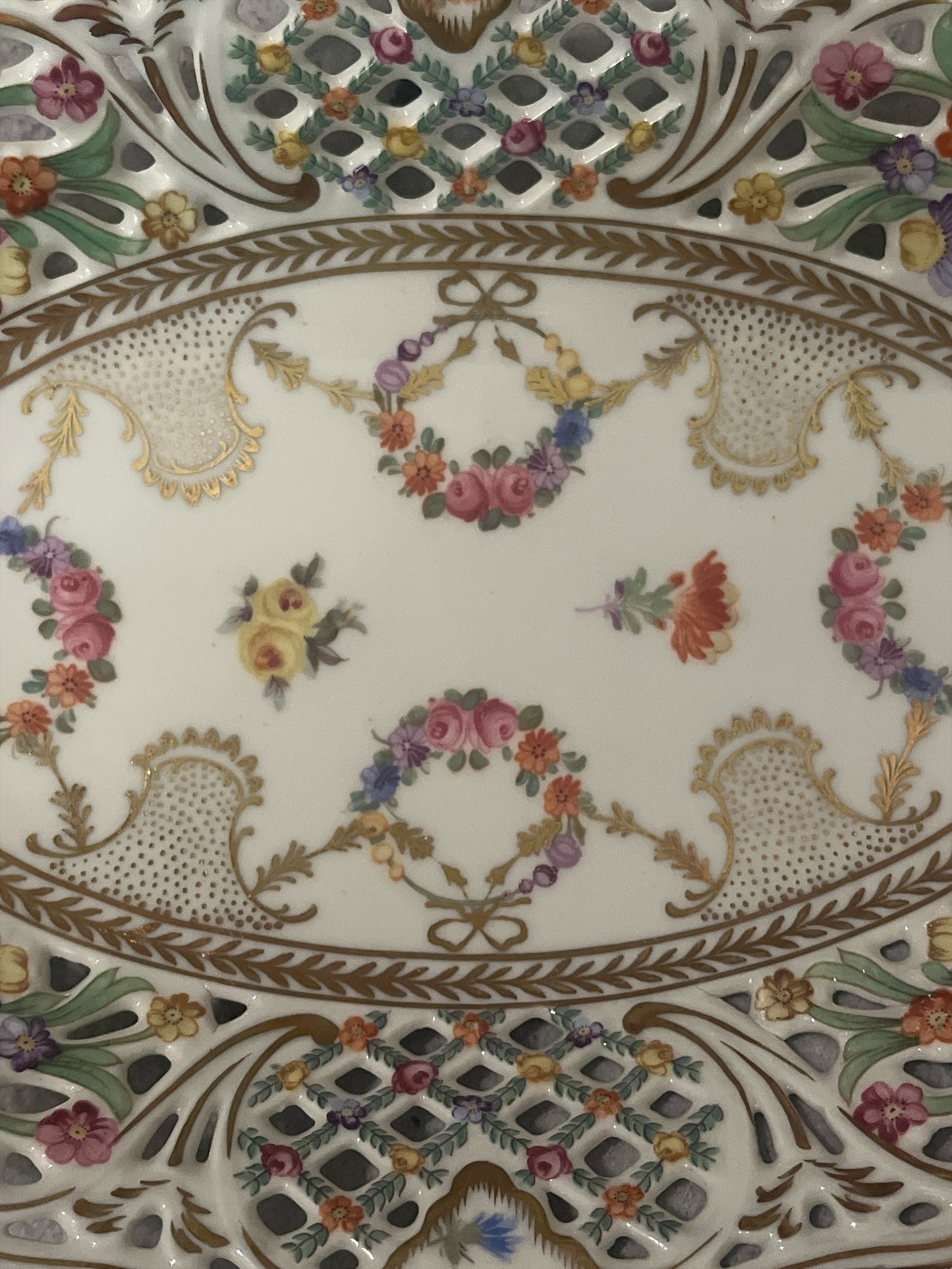 Schumann Reticulated Porcelain Bread Basket