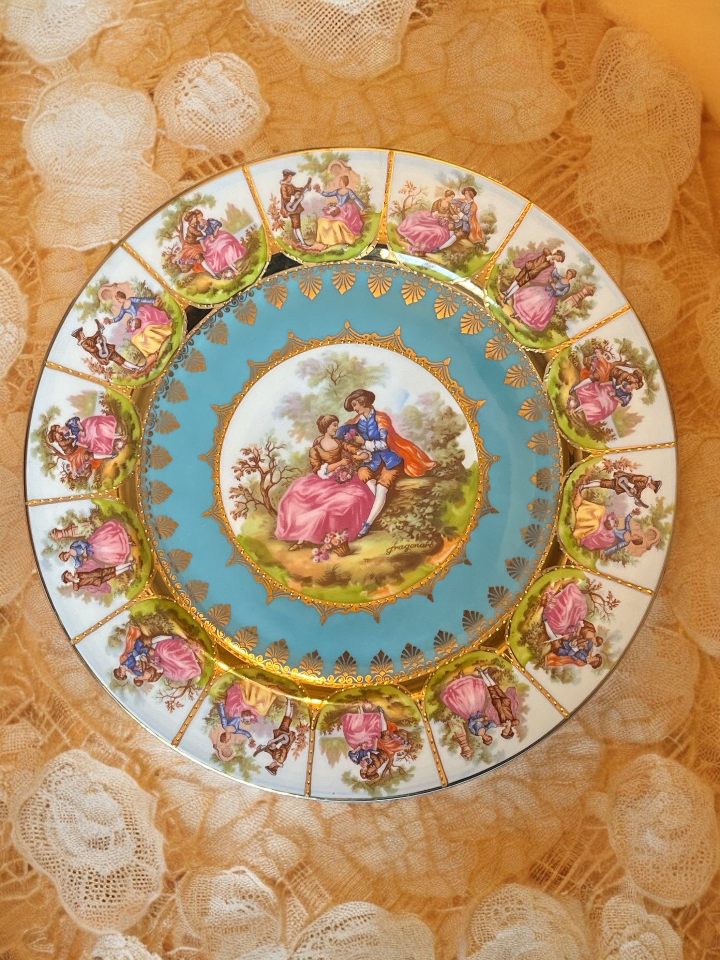 STW Bavaria Fragonard Courting Couple Plate