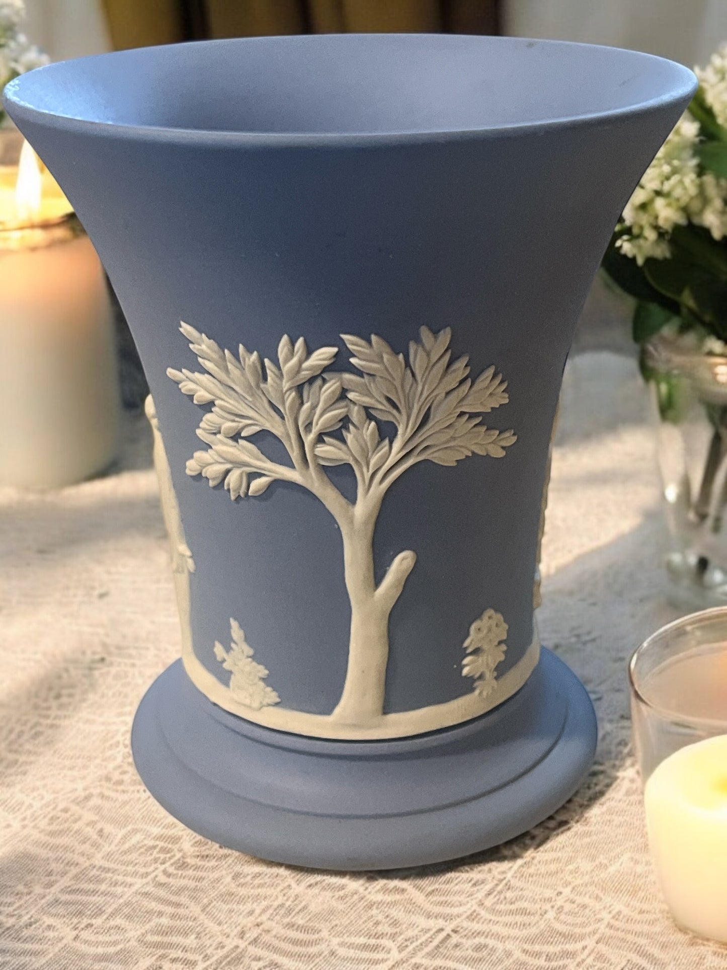 Wedgewood Blue Jasperware Vase