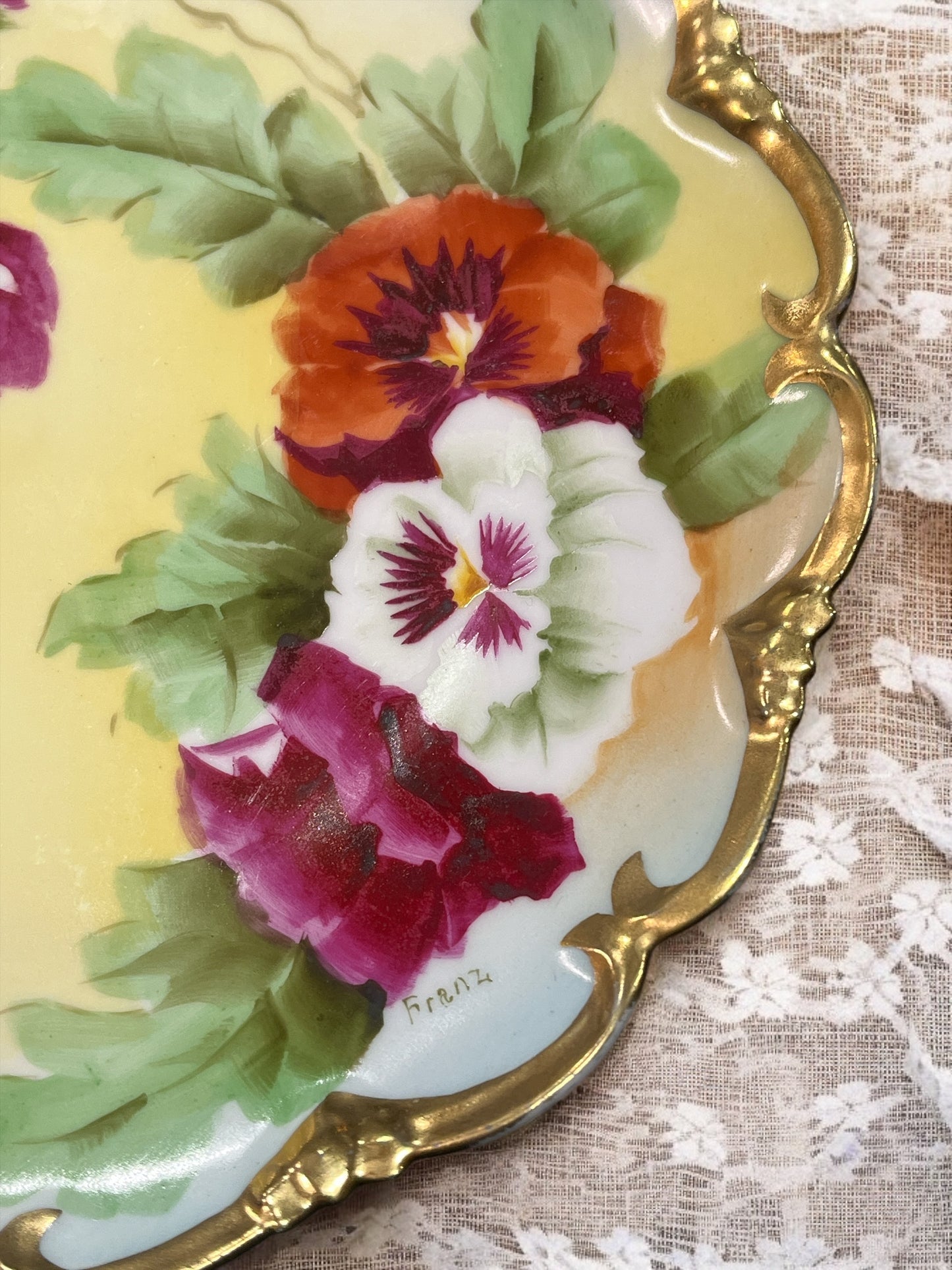 Antique PH Leonard Vienna Austria Hand-Painted Artist Signed Plate