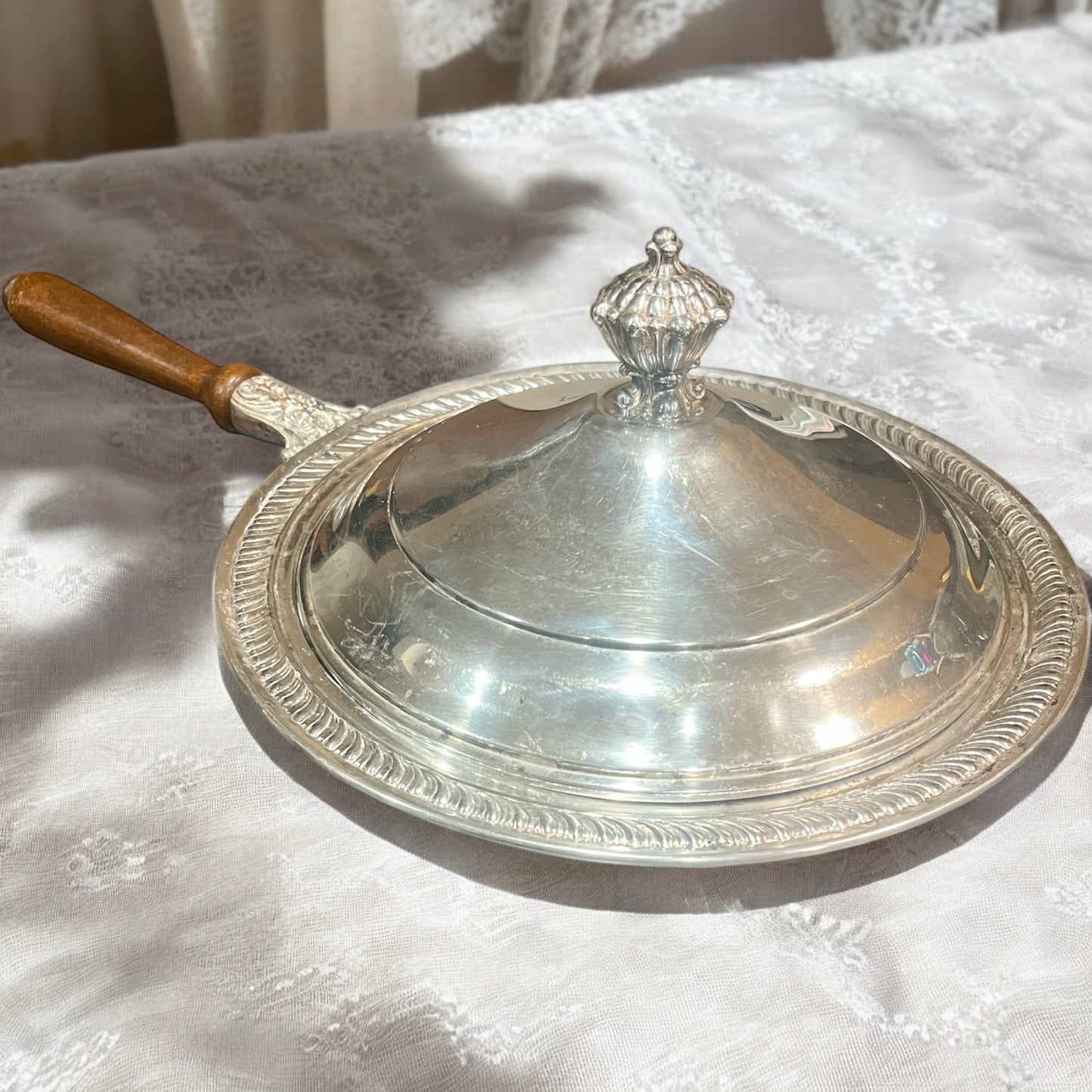 Unmarked Silver Plated Chafing Dish