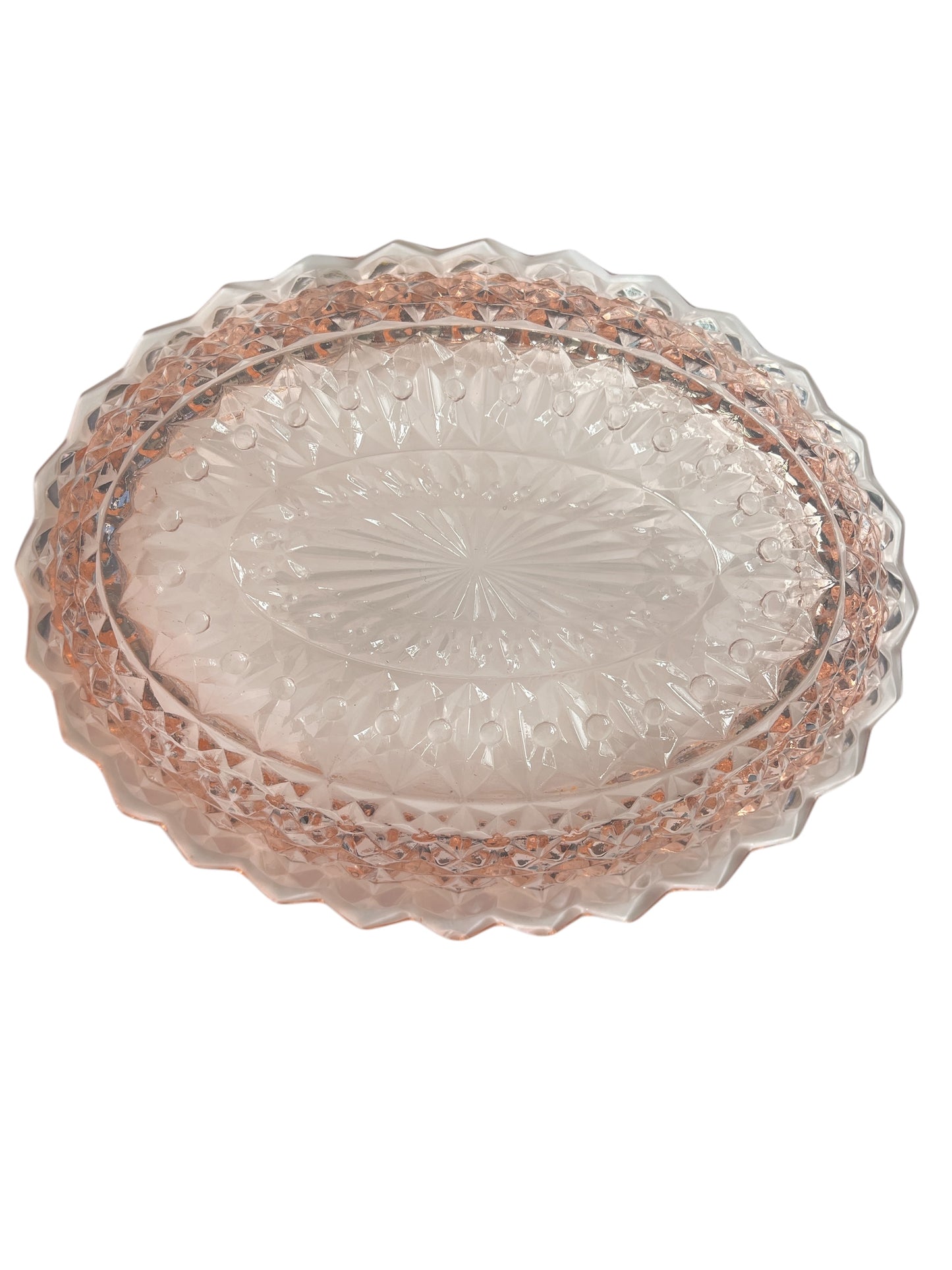 Jeannette Glass “Holiday Pink” Oval Serving Bowl