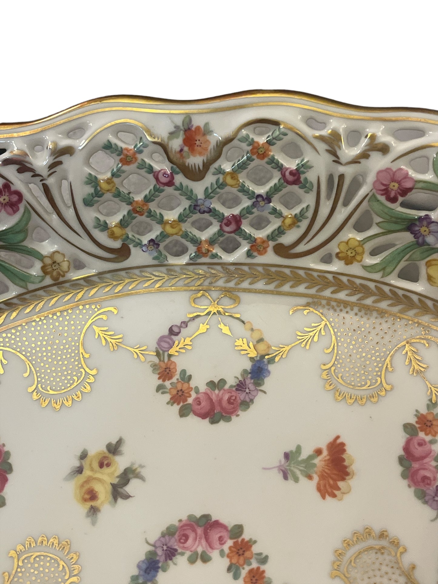 Schumann Reticulated Porcelain Bread Basket