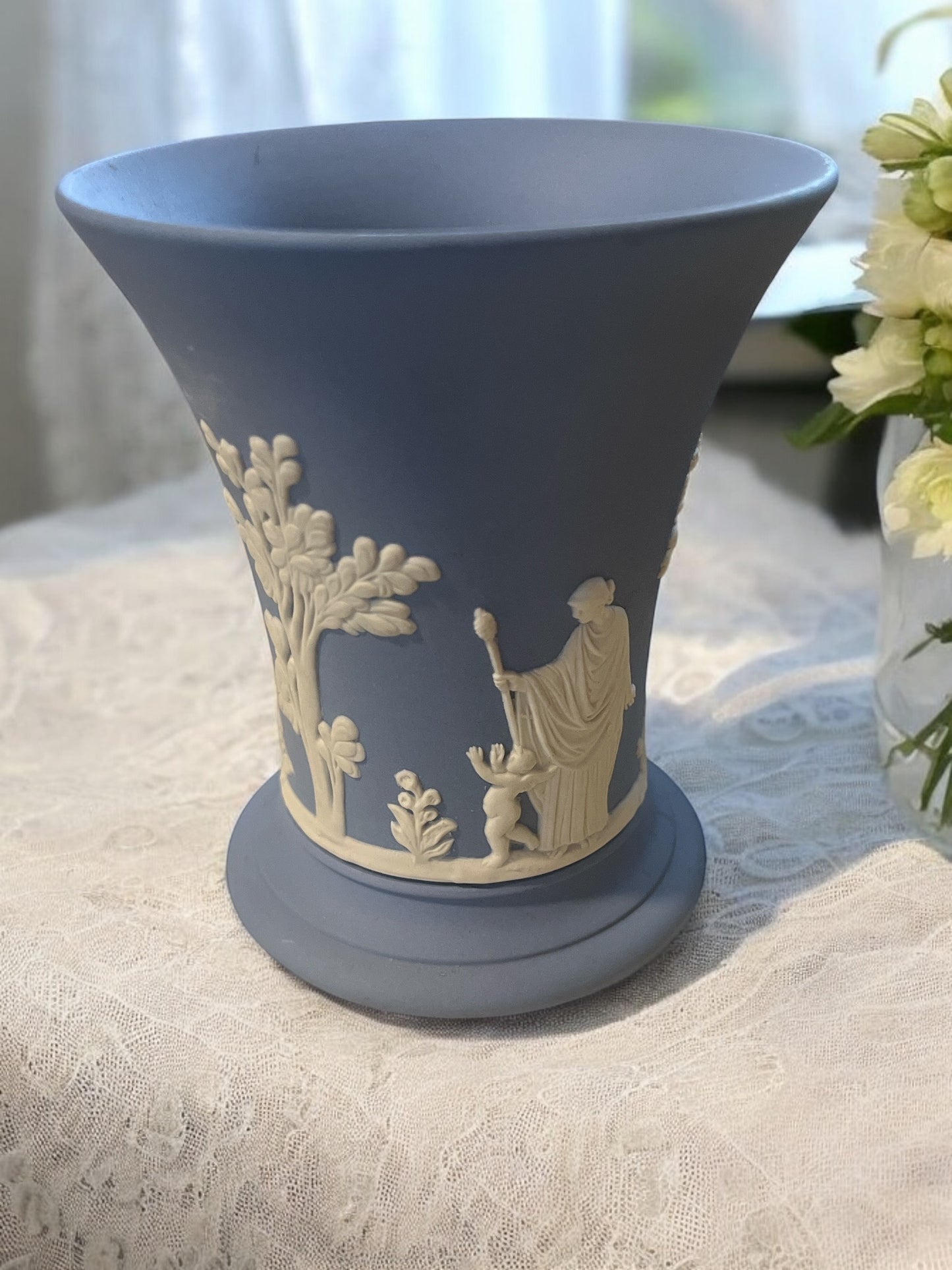 Wedgewood Blue Jasperware Vase