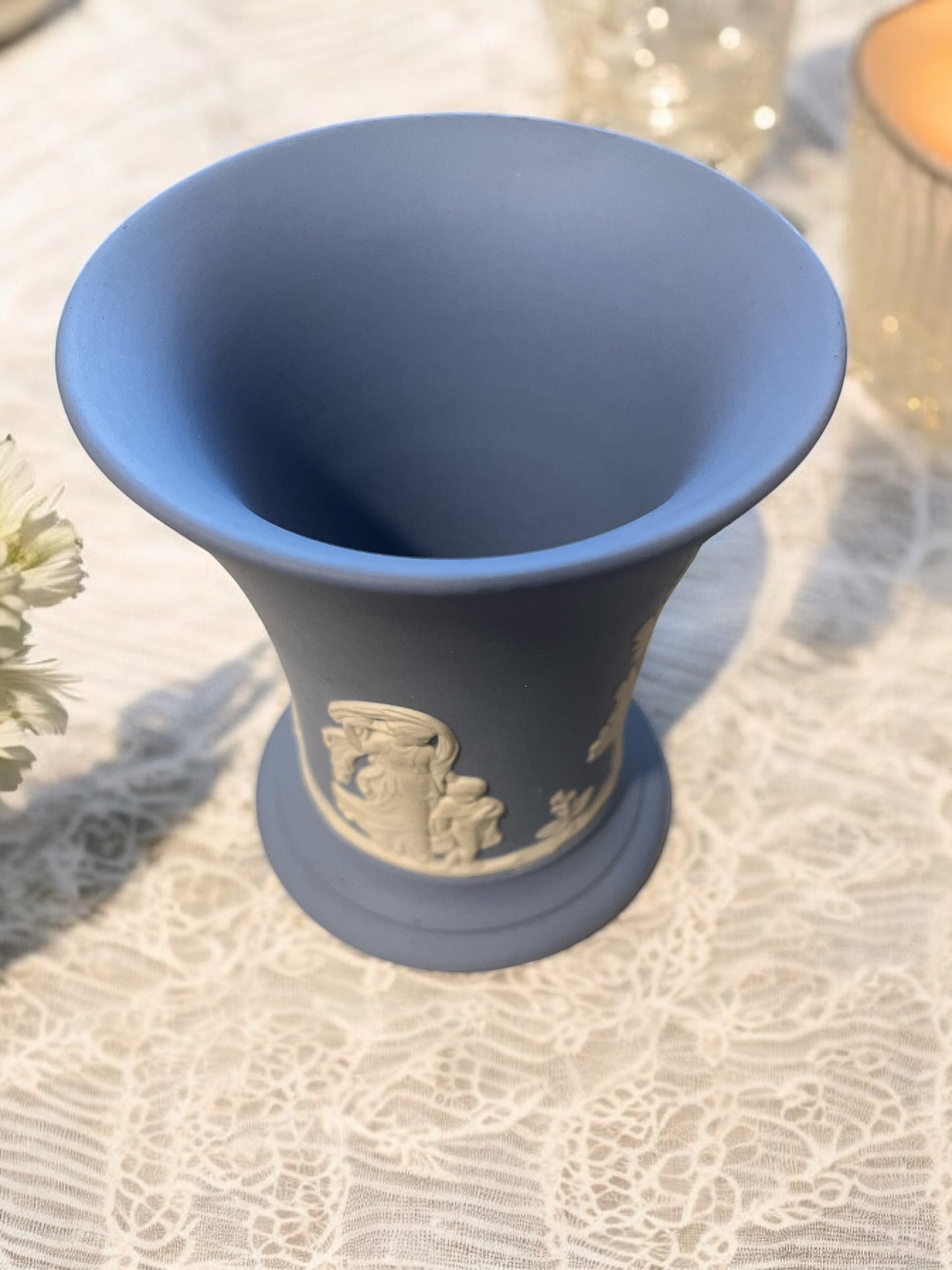 Wedgewood Blue Jasperware Vase