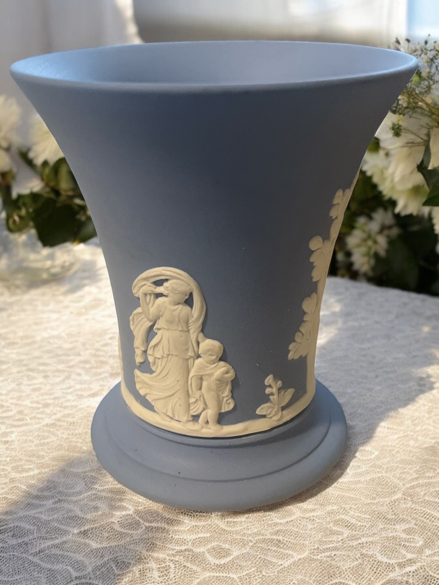 Wedgewood Blue Jasperware Vase