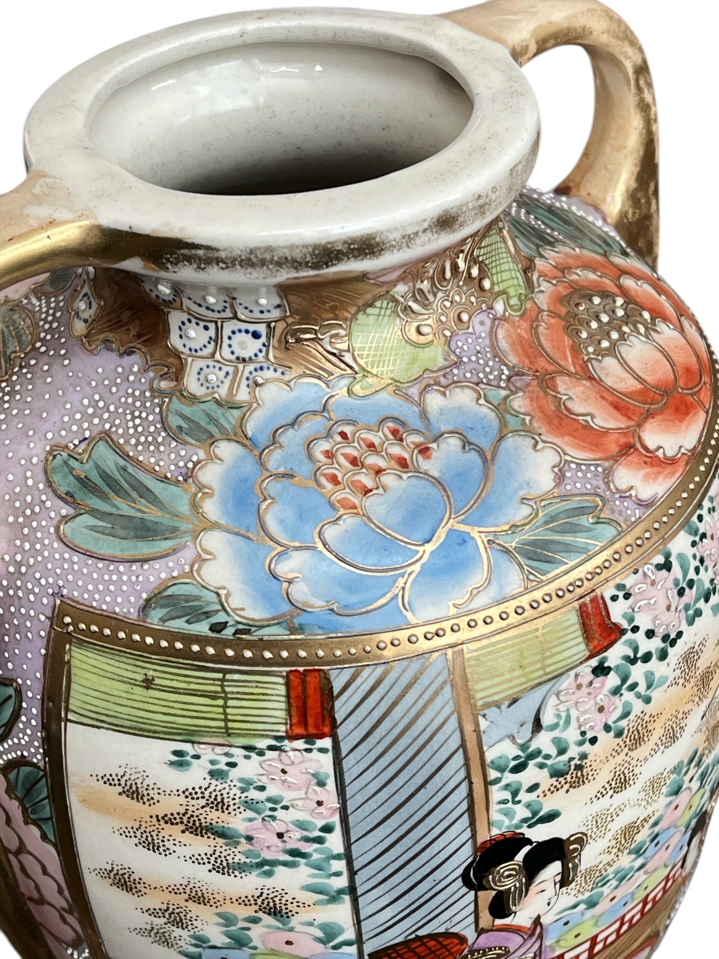 Satsuma-style Moriage Vase