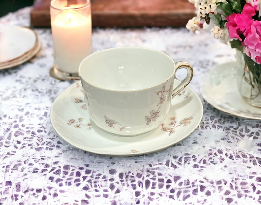 Antique CFH GDM (Haviland Limoges) Teacup & Saucer Set