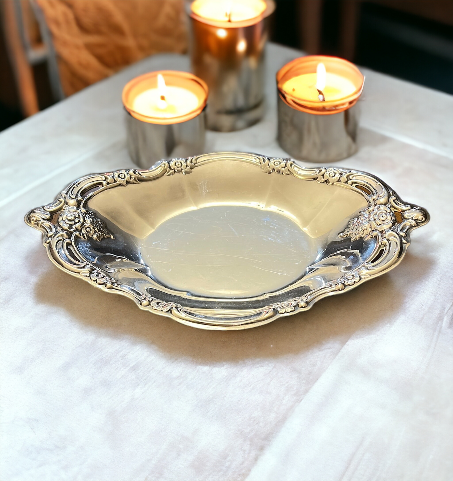 Vintage Community Plate Ornate Tray